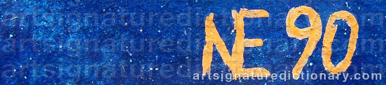 Authentic signature by Nils EKWALL on  artwork