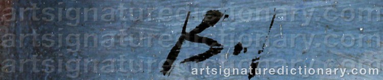 Authentic signature by Berndt LAGERSTAM on artwork