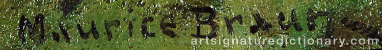 Authentic signature by Maurice BRAUN on Painting/Watercolour artwork