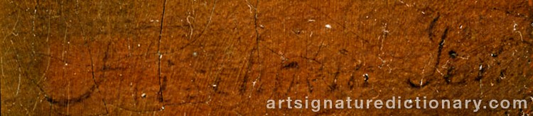 Authentic signature by Johann Heinrich (The Elder) TISCHBEIN on  artwork