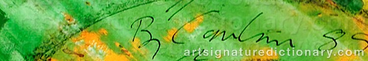 Authentic signature by Bjørn CARLSEN on Painting/Watercolour artwork