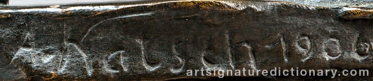 Authentic signature by Arnold KATSCH on Sculpture artwork