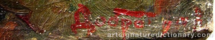 Authentic signature by Michail Nikolaevic DOBRONRAVOV on  artwork