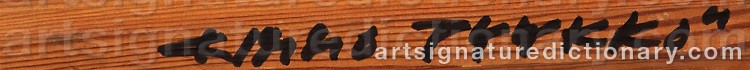Authentic signature by Kimmo PYYKKÖ on artwork