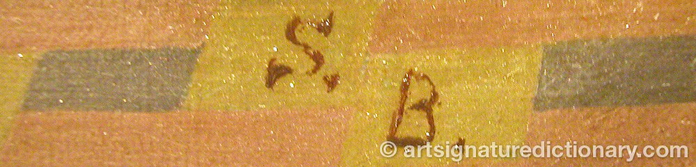 Authentic signature by Stephan Wladislawowitsch BAKALOWICZ on artwork