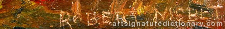 Authentic signature by Robert Hogg NISBET on  artwork