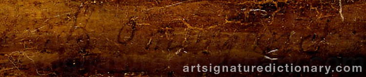 Authentic signature by Balthazar Paul OMMEGANCK on Painting/Watercolour artwork