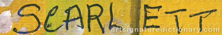 Authentic signature by Rolph SCARLETT on artwork