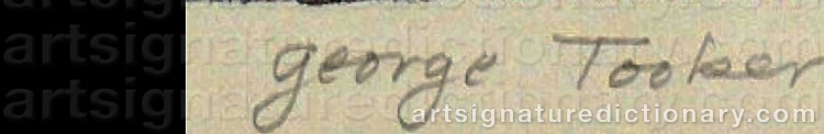 Authentic signature by George Clair The Younger TOOKER on  artwork