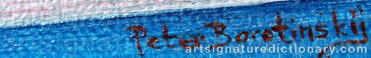 Signature by Peter BOROTINSKIJ