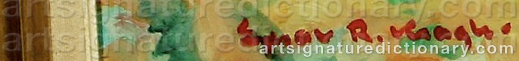 Authentic signature by Ejnar Roepstorff KRAGH on  artwork