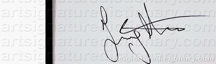 Authentic signature by Jimmy HANSEN on  artwork
