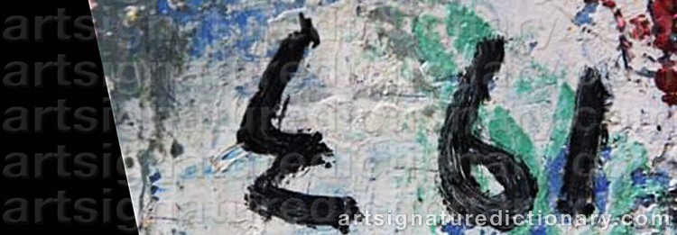 Authentic signature by Elie BORGRAVE on  artwork