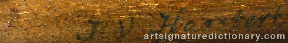 Authentic signature by Isaak Van HASTERT on  artwork