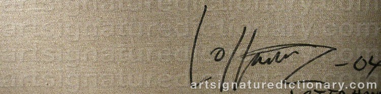 Authentic signature by Lotta HANNERZ on  artwork