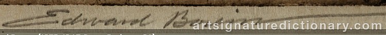 Authentic signature by John Edward BOREIN on Drawing/Graphic/Print artwork