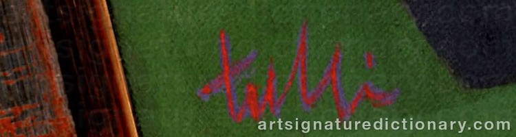 Authentic signature by Wladimiro TULLI on  artwork