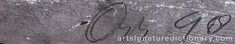 Authentic signature by Eric ORR on  artwork