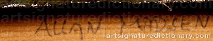 Authentic signature by Allan MADSEN on Painting/Watercolour artwork