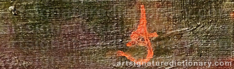 Authentic signature by Anders STIMMER on  artwork