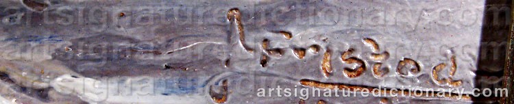 Authentic signature by Kjell FRISTEDT on  artwork