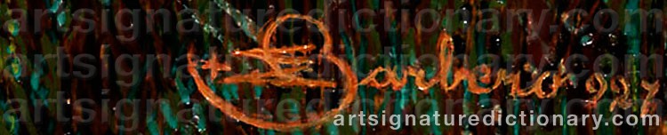 Authentic signature by Ernesto BARBERO on  artwork