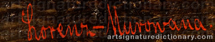 Authentic signature by Ernst Hugo LORENZ-MUROWANA on artwork