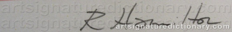 Signature by Richard HAMILTON