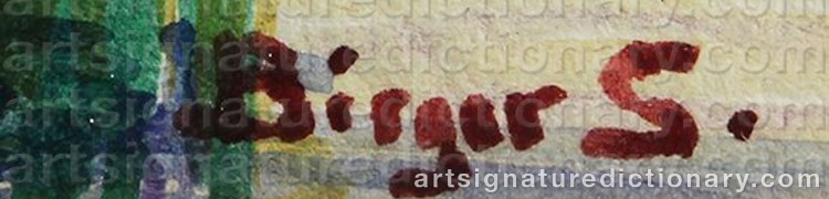 Authentic signature by Birger SANDZÉN on Painting/Watercolour artwork