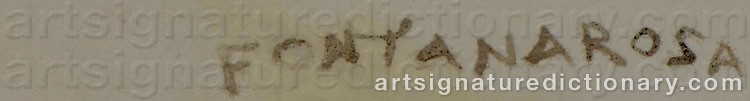 Authentic signature by Lucien Joseph FONTANAROSA on  artwork