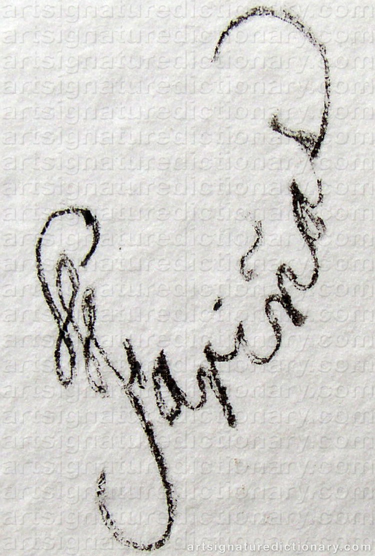Authentic signature by Jose Luis FARIÑAS on artwork