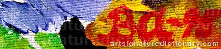 Authentic signature by Barbro ANDRÉEN on  artwork