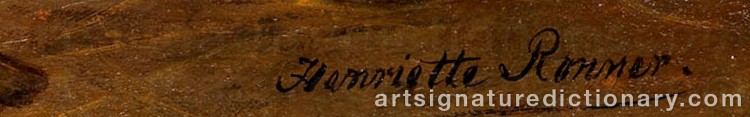 Signature by Henriette RONNER