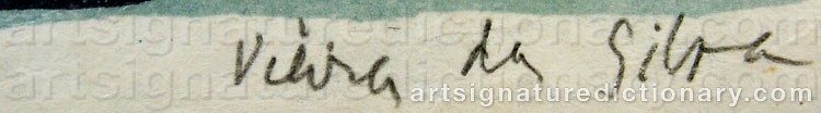 Signature by Maria Elena VIEIRA DA SILVA