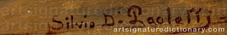 Authentic signature by Sylvius D. PAOLETTI on  artwork