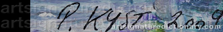 Authentic signature by Peter Kyst HØJBO on artwork