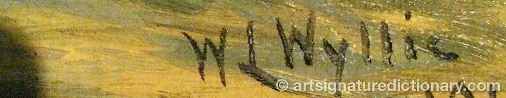 Authentic signature by William Lionel WYLLIE on artwork