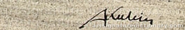 Signature by Alfred KUBIN