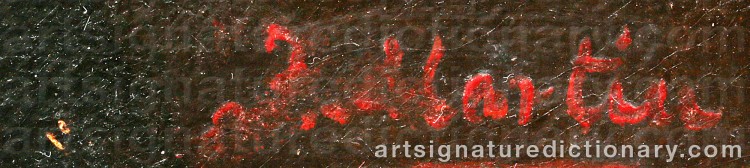 Authentic signature by Jacques MARTIN on  artwork