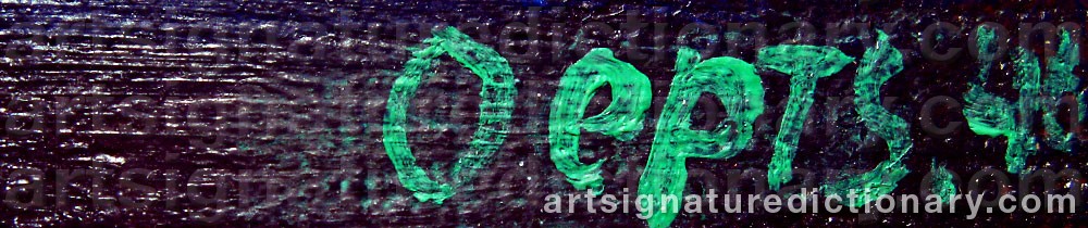 Authentic signature by Willem OEPTS on  artwork