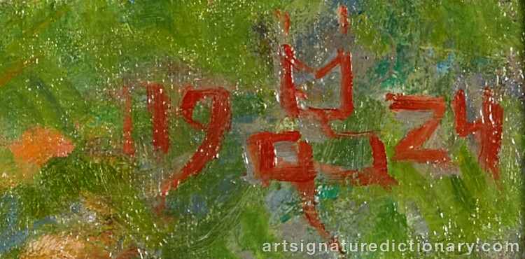 Authentic signature by Vilma KJELLSTEDT on Painting/Watercolour artwork