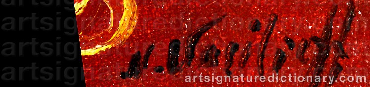 Authentic signature by Nikolaj Ivanovic VASILEV on  artwork