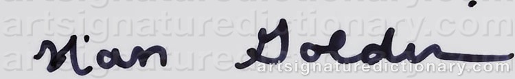 Authentic signature by Nan GOLDIN on  artwork