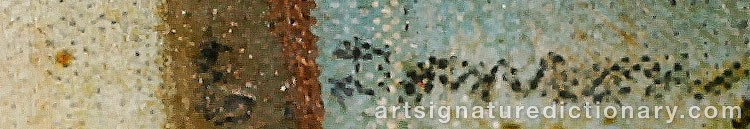 Authentic signature by Elsa DANSON on  artwork