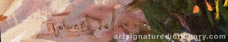 Authentic signature by Robert Shaw WESSON on  artwork
