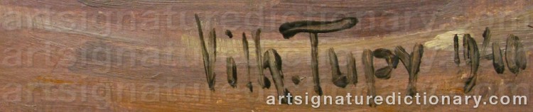 Authentic signature by Wilhelm TUPY on artwork