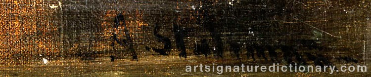 Authentic signature by Adolf STADEMANN on Painting/Watercolour artwork