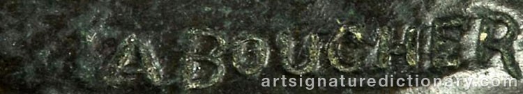 Authentic signature by Alfred BOUCHER on Sculpture artwork