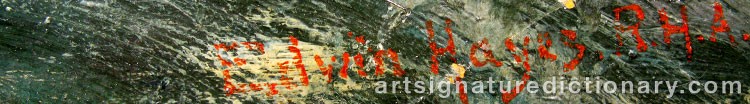 Signature by Edwin HAYES