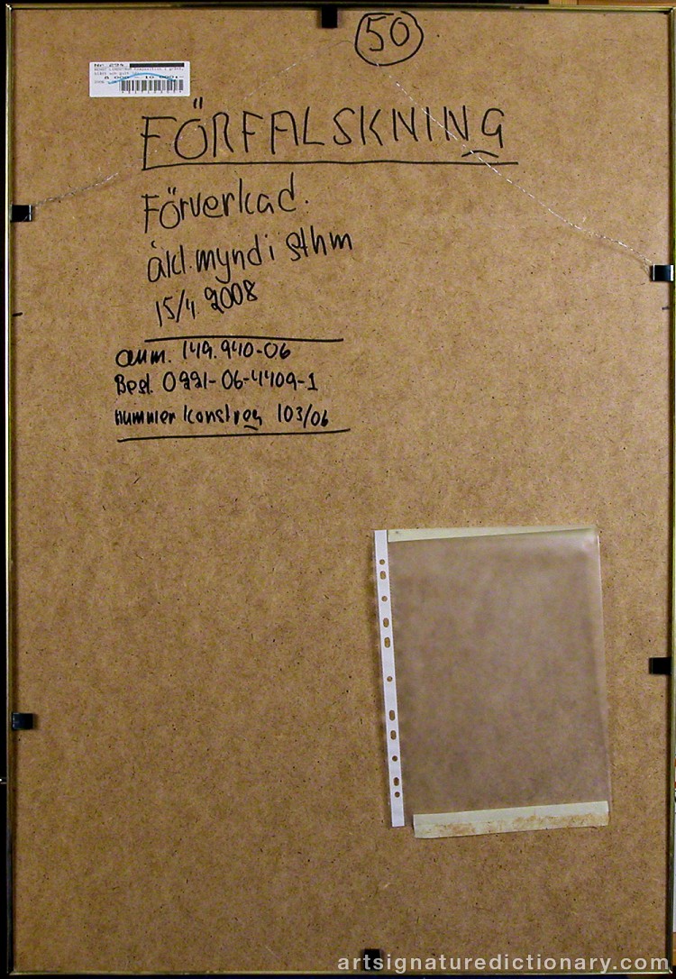Close-up details showing Bengt LINDSTRÖM signature forgery characteristics